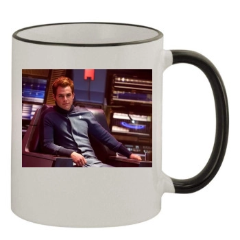 Chris Pine 11oz Colored Rim & Handle Mug