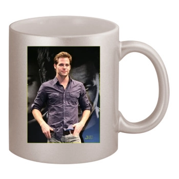 Chris Pine 11oz Metallic Silver Mug