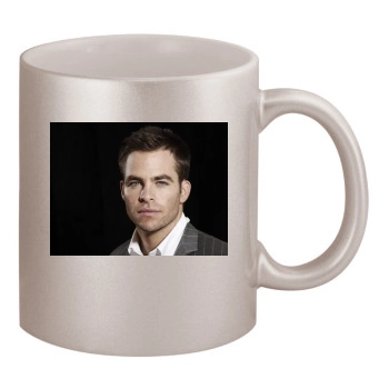 Chris Pine 11oz Metallic Silver Mug