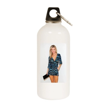 Joanna Krupa White Water Bottle With Carabiner