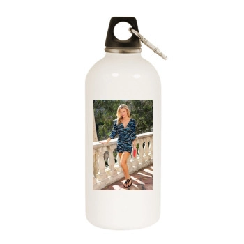 Joanna Krupa White Water Bottle With Carabiner