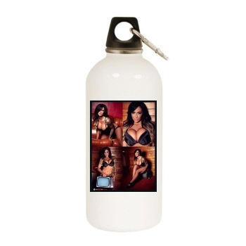 Jodie Marsh White Water Bottle With Carabiner