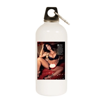 Jodie Marsh White Water Bottle With Carabiner