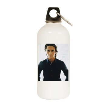 Christian Bale White Water Bottle With Carabiner