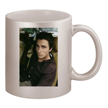 Christian Bale 11oz Metallic Silver Mug