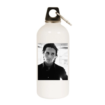 Christian Bale White Water Bottle With Carabiner