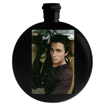 Christian Bale Round Flask