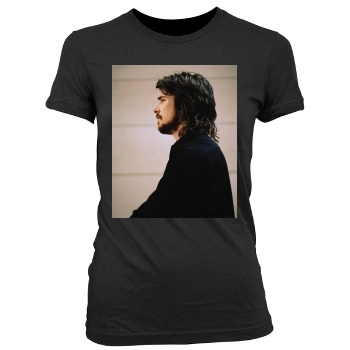 Christian Bale Women's Junior Cut Crewneck T-Shirt