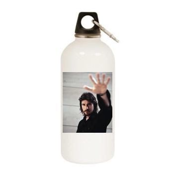 Christian Bale White Water Bottle With Carabiner