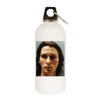 Christian Bale White Water Bottle With Carabiner