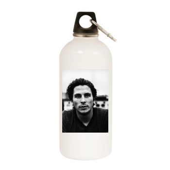 Christian Bale White Water Bottle With Carabiner