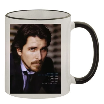 Christian Bale 11oz Colored Rim & Handle Mug