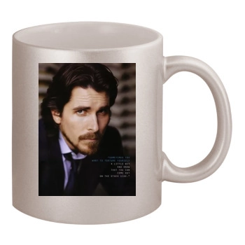 Christian Bale 11oz Metallic Silver Mug