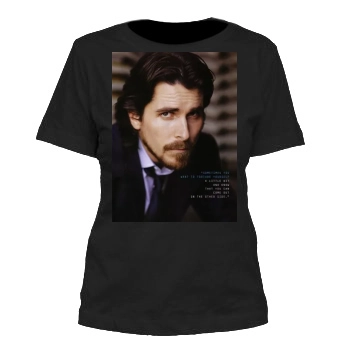 Christian Bale Women's Cut T-Shirt