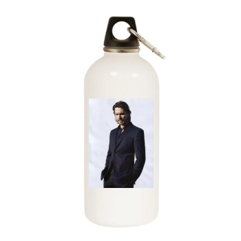 Christian Bale White Water Bottle With Carabiner