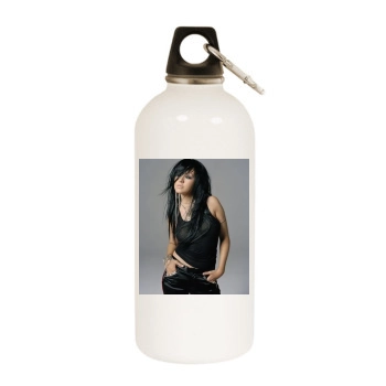 Christina Aguilera White Water Bottle With Carabiner