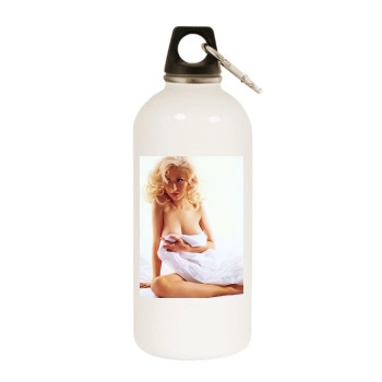 Christina Aguilera White Water Bottle With Carabiner