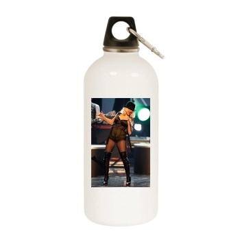 Christina Aguilera White Water Bottle With Carabiner