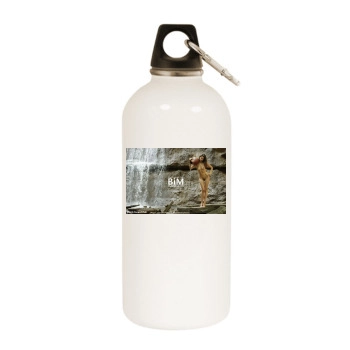 Karmen White Water Bottle With Carabiner