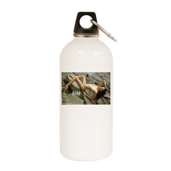 Karmen White Water Bottle With Carabiner