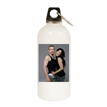 Christina Aguilera White Water Bottle With Carabiner