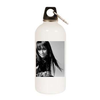 Christina Aguilera White Water Bottle With Carabiner