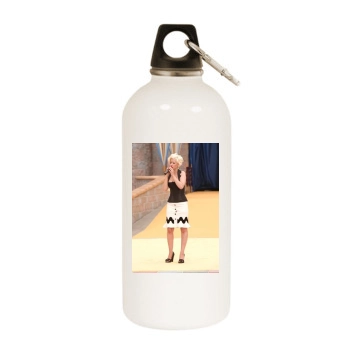 Christina Aguilera White Water Bottle With Carabiner