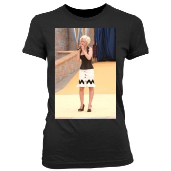 Christina Aguilera Women's Junior Cut Crewneck T-Shirt