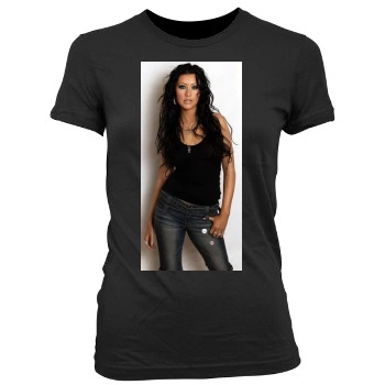 Christina Aguilera Women's Junior Cut Crewneck T-Shirt