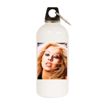 Christina Aguilera White Water Bottle With Carabiner