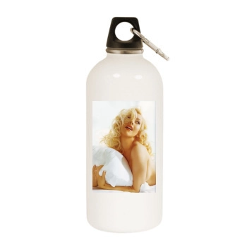 Christina Aguilera White Water Bottle With Carabiner