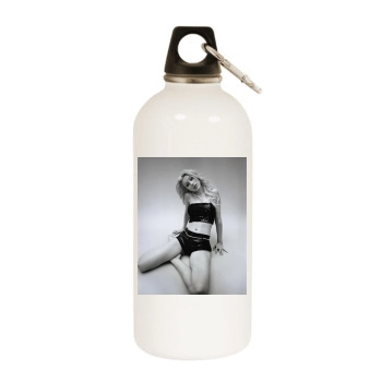 Christina Aguilera White Water Bottle With Carabiner