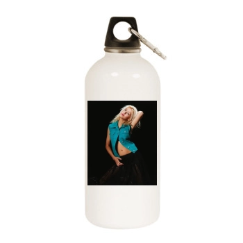 Christina Aguilera White Water Bottle With Carabiner