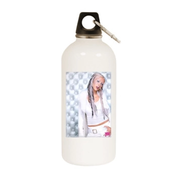 Christina Aguilera White Water Bottle With Carabiner