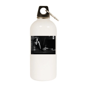 Christina Aguilera White Water Bottle With Carabiner