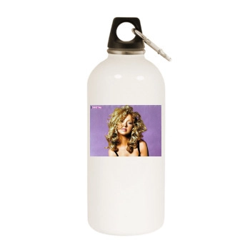 Christina Aguilera White Water Bottle With Carabiner