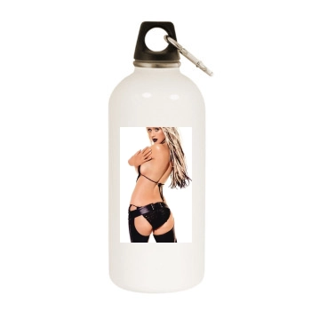 Christina Aguilera White Water Bottle With Carabiner