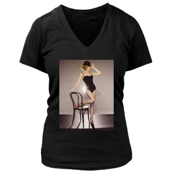 Christina Applegate Women's Deep V-Neck TShirt