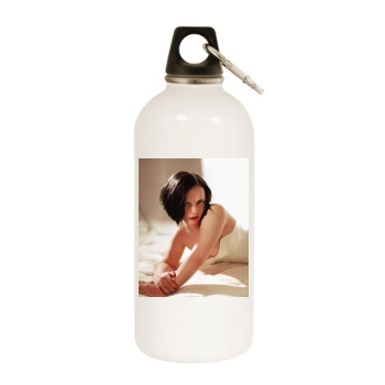 Christina Ricci White Water Bottle With Carabiner