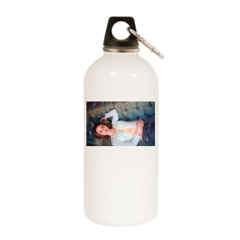 Keira Knightley White Water Bottle With Carabiner