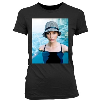 Christy Turlington Women's Junior Cut Crewneck T-Shirt