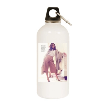 Keira Knightley White Water Bottle With Carabiner