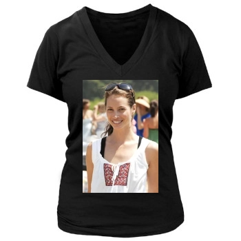 Christy Turlington Women's Deep V-Neck TShirt