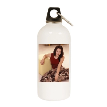 Chyler Leigh White Water Bottle With Carabiner