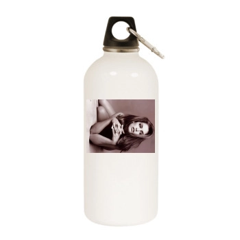 Cindy Crawford White Water Bottle With Carabiner