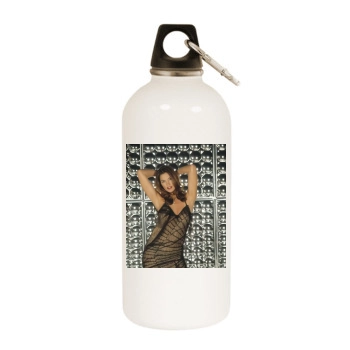 Cindy Crawford White Water Bottle With Carabiner