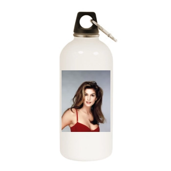 Cindy Crawford White Water Bottle With Carabiner