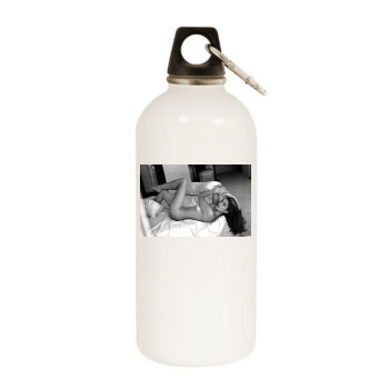 Cindy Crawford White Water Bottle With Carabiner