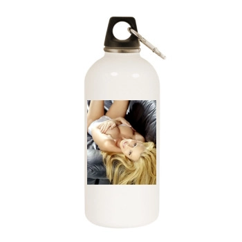 Cindy Margolis White Water Bottle With Carabiner