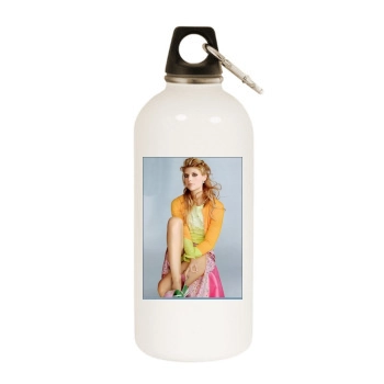 Claire Danes White Water Bottle With Carabiner